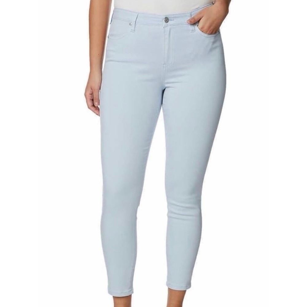 Buffalo David Bitton Havana Powder Blue High Rise Ankle Skinny Jeans Sz 14W